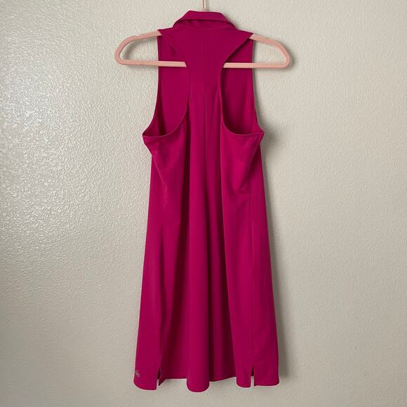 Alo Yoga Dress Women Large Pink Charmed Tennis Mini Collared Athletic Stretchy - Picture 6 of 11